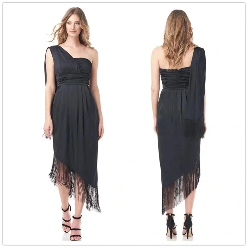 Kay Unger Martine Fringe Dress Nwt Size 2